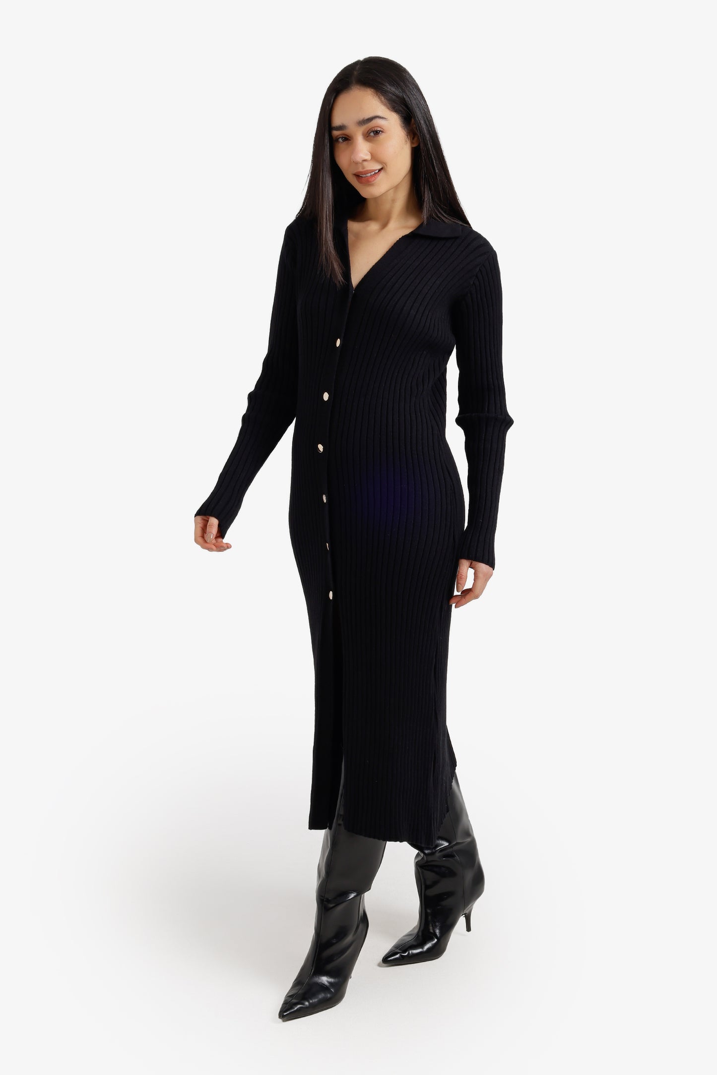 Ribbed Midi Cardigan