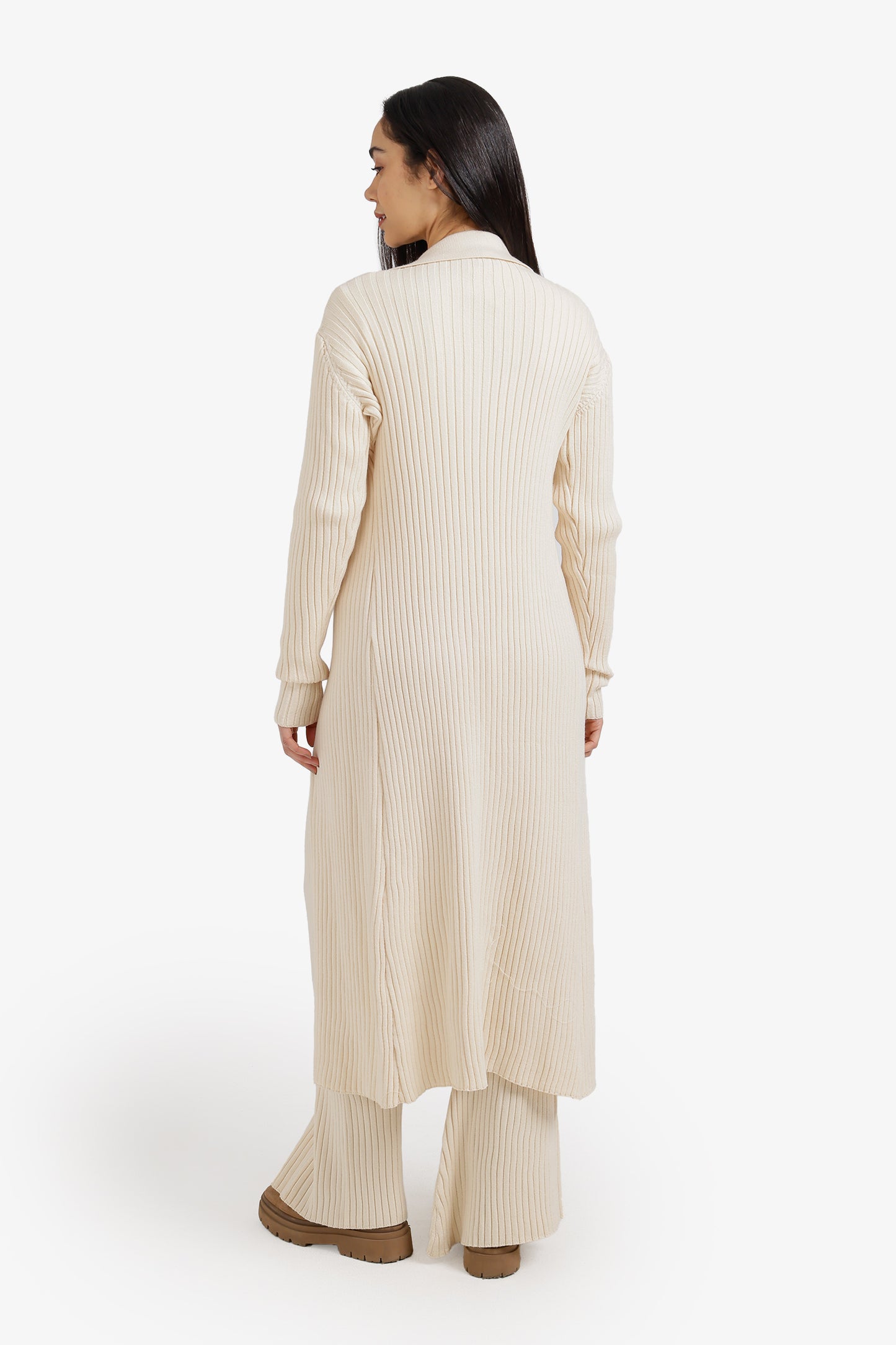 Ribbed Midi Cardigan