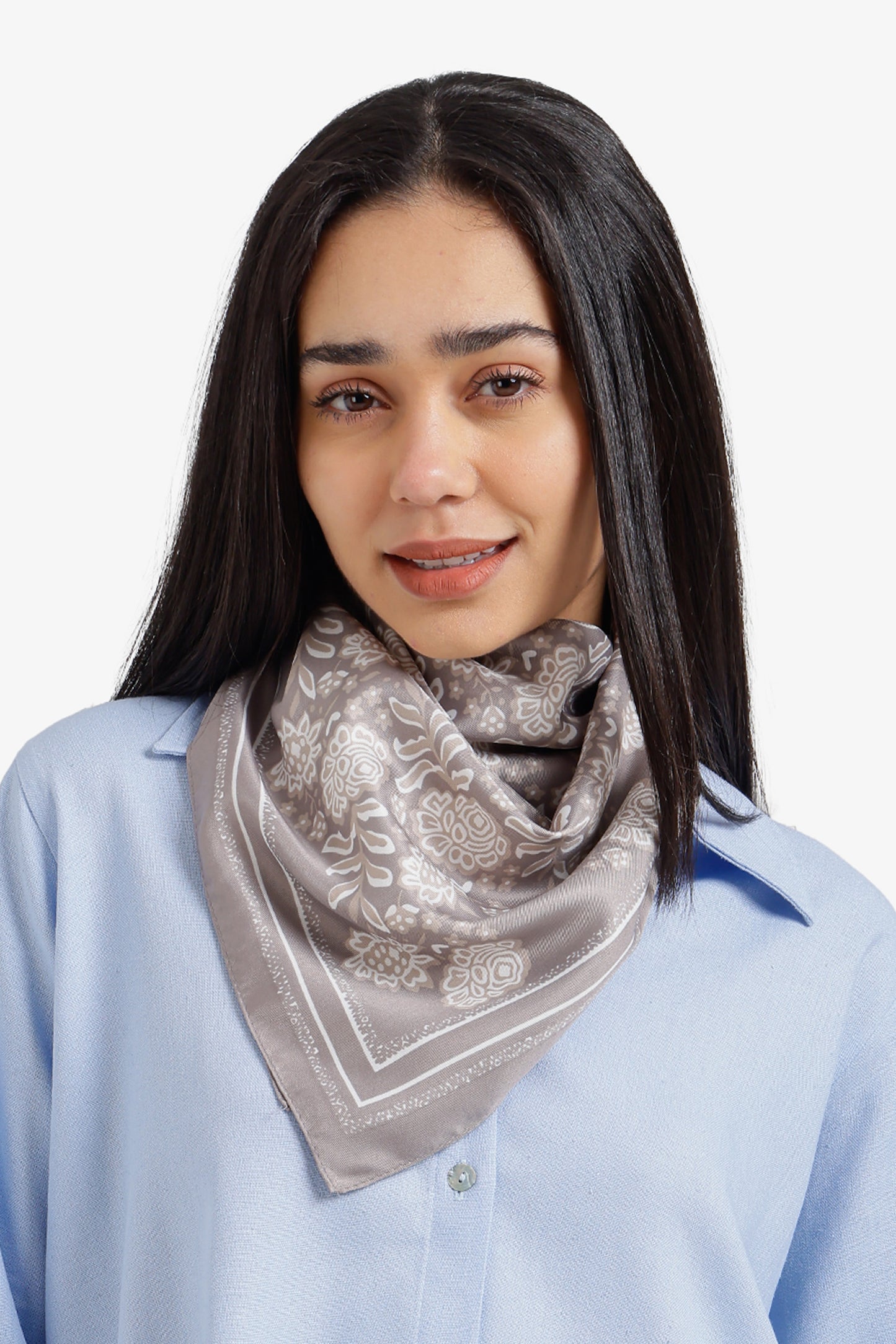 Floral Satin Scarf