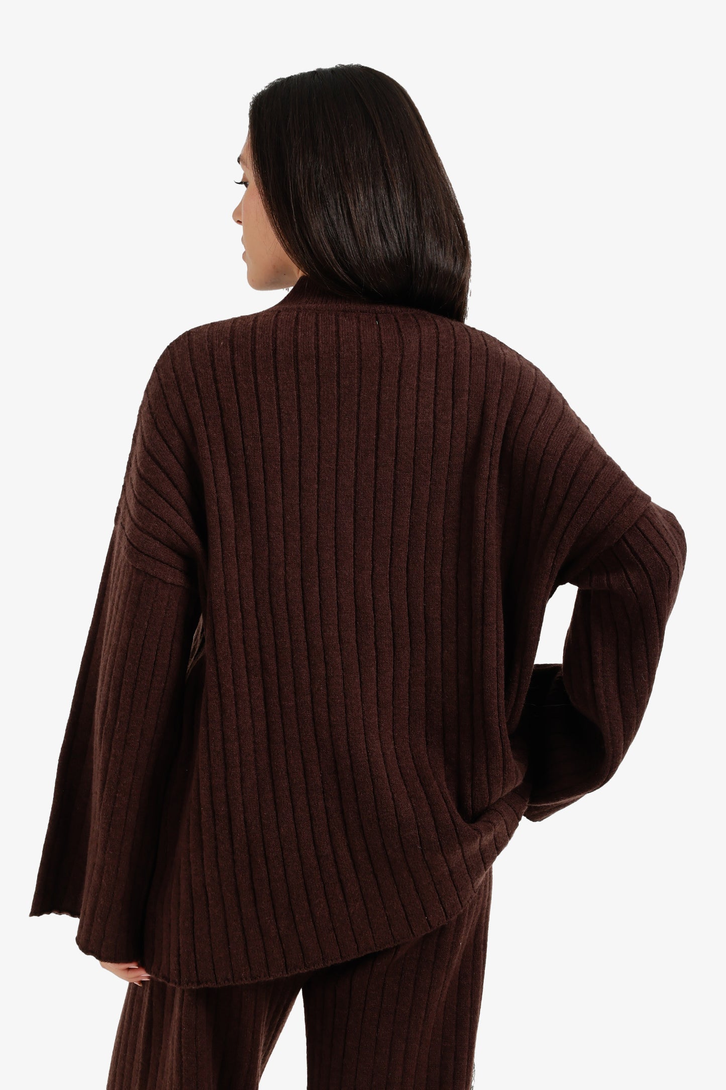 Mock Neck Ribbed Pullover