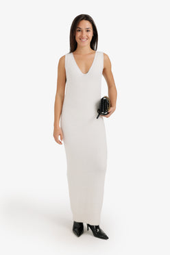 V-Neck Midi Dress