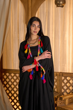 Kimono with Colorful Tassels