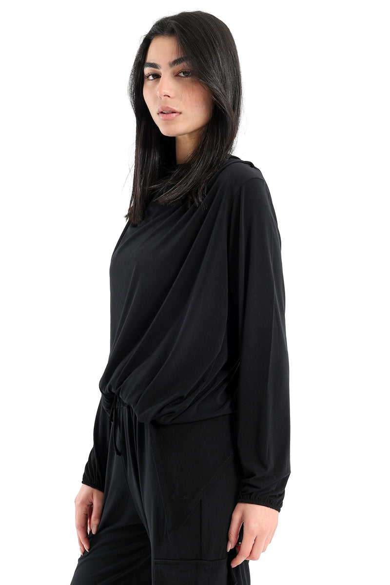 Asymmetrical Cowl Neck Top | Clue Wear