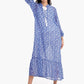 Blue Printed Chiffon Dress