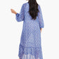 Blue Printed Chiffon Dress