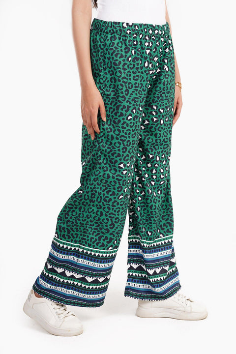 Green All Over Print Pants