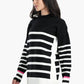 Pullover with White Stripes