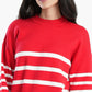 Pullover with White Stripes