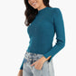 Mock Neck Ribbed Pullover
