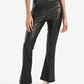 Black Leather Flare Pants