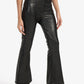 Black Leather Flare Pants