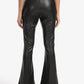 Black Leather Flare Pants