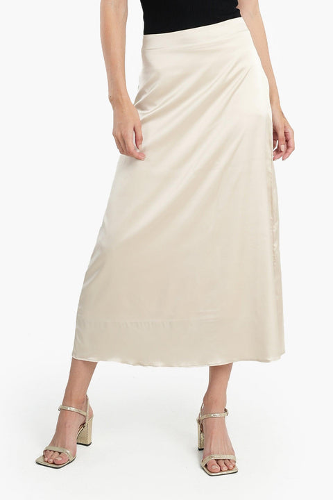 Light Beige Satin Skirt