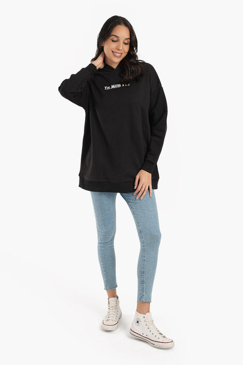 Black Milton Lounge Sweatshirt