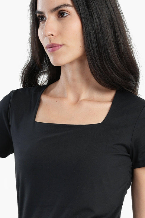 Cotton Square Neck Top