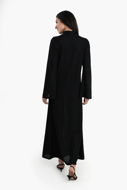 Dress with Long Flared Sleeves