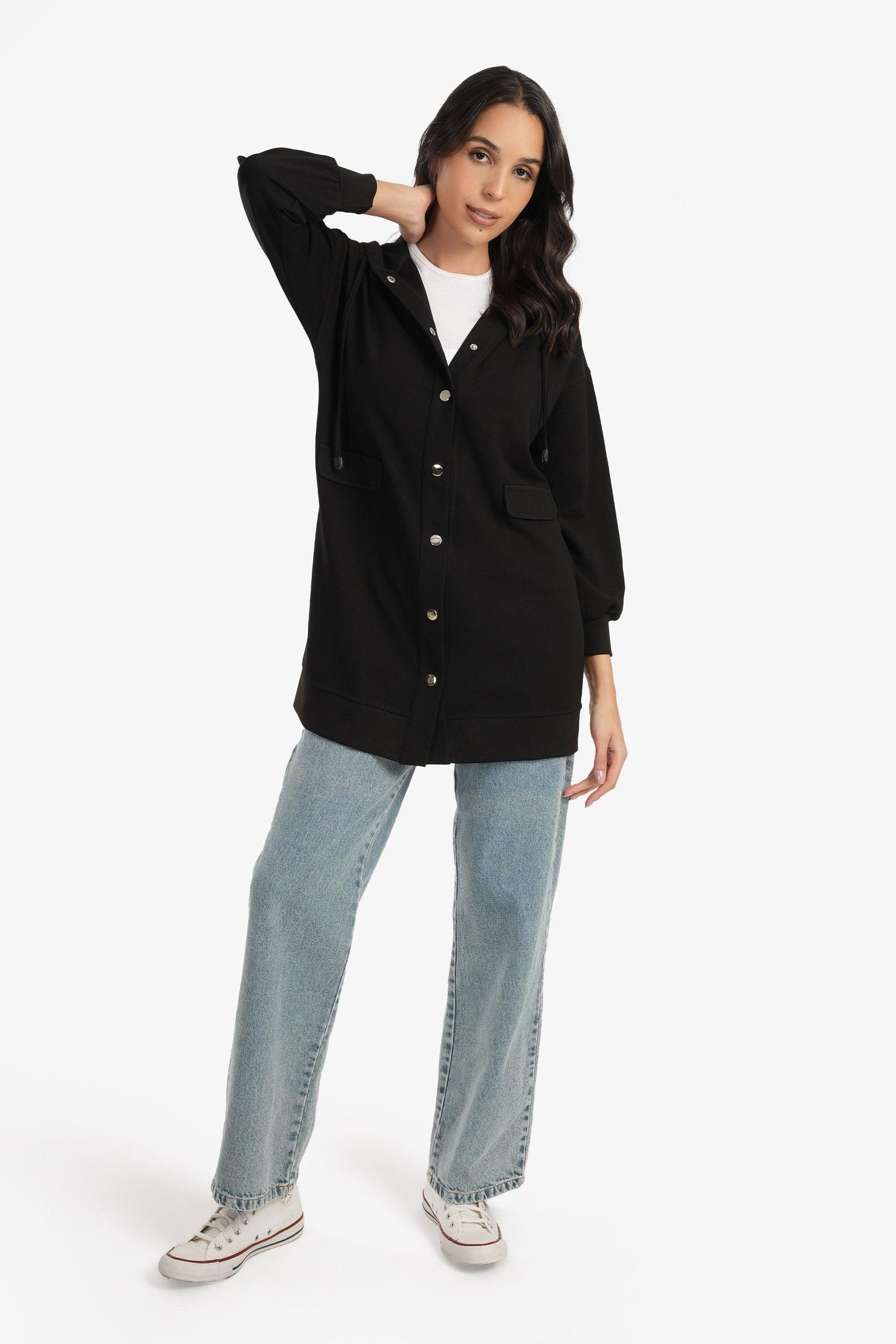 Black Solid Lounge Jacket