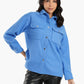 Blue Fleece Oversized Shirt