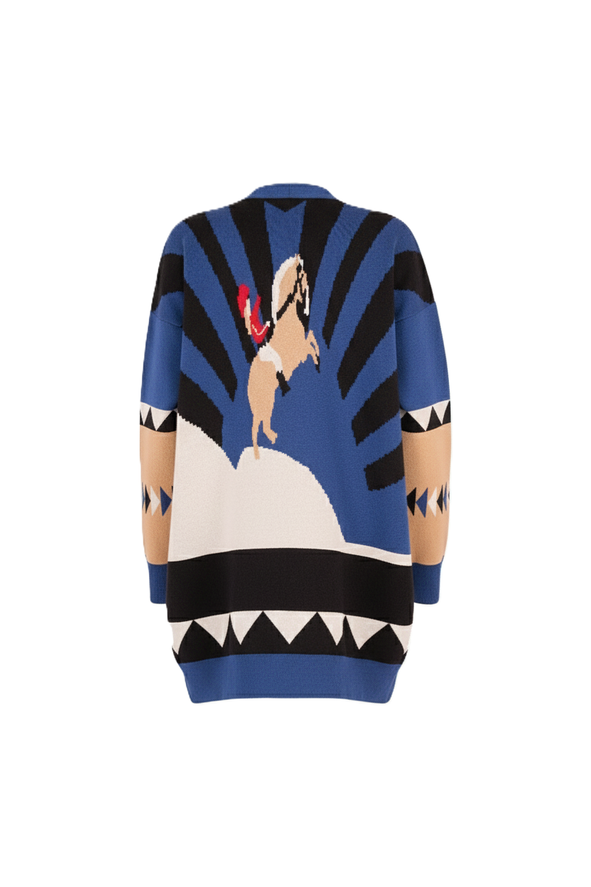 Horse Printed Cardigan