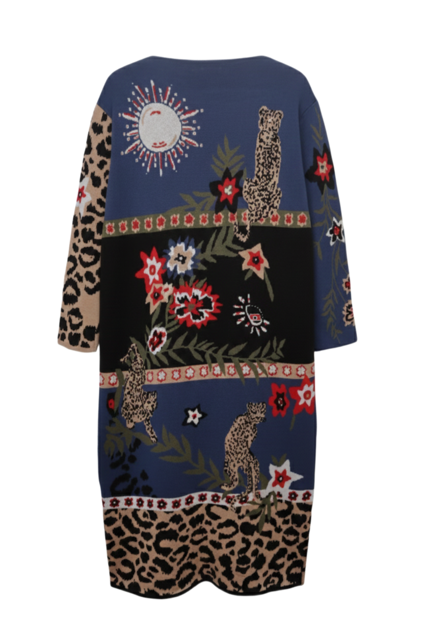 Leopard & Floral Prints Cardigan