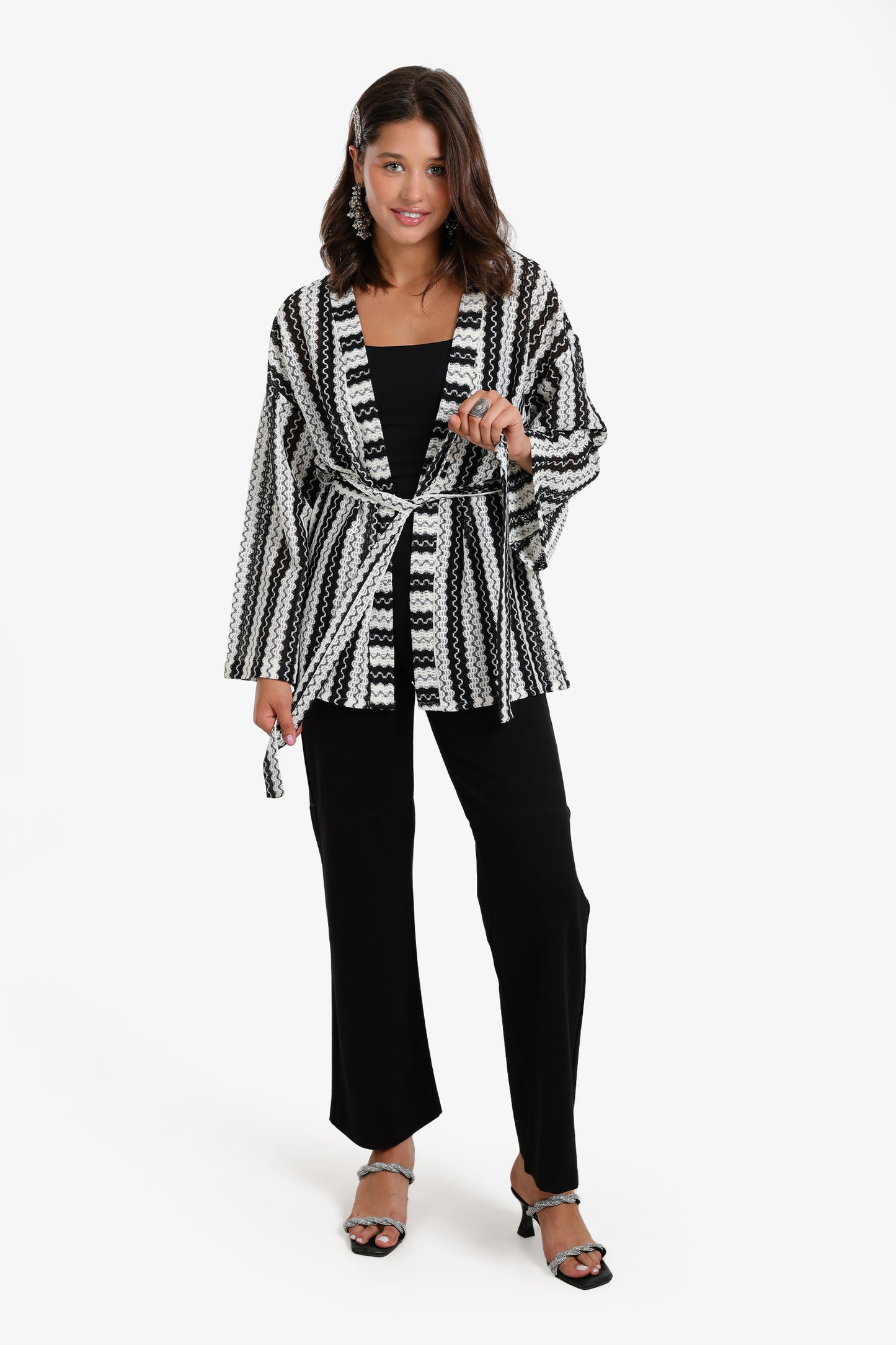 Striped Tencel Summer Cardigan
