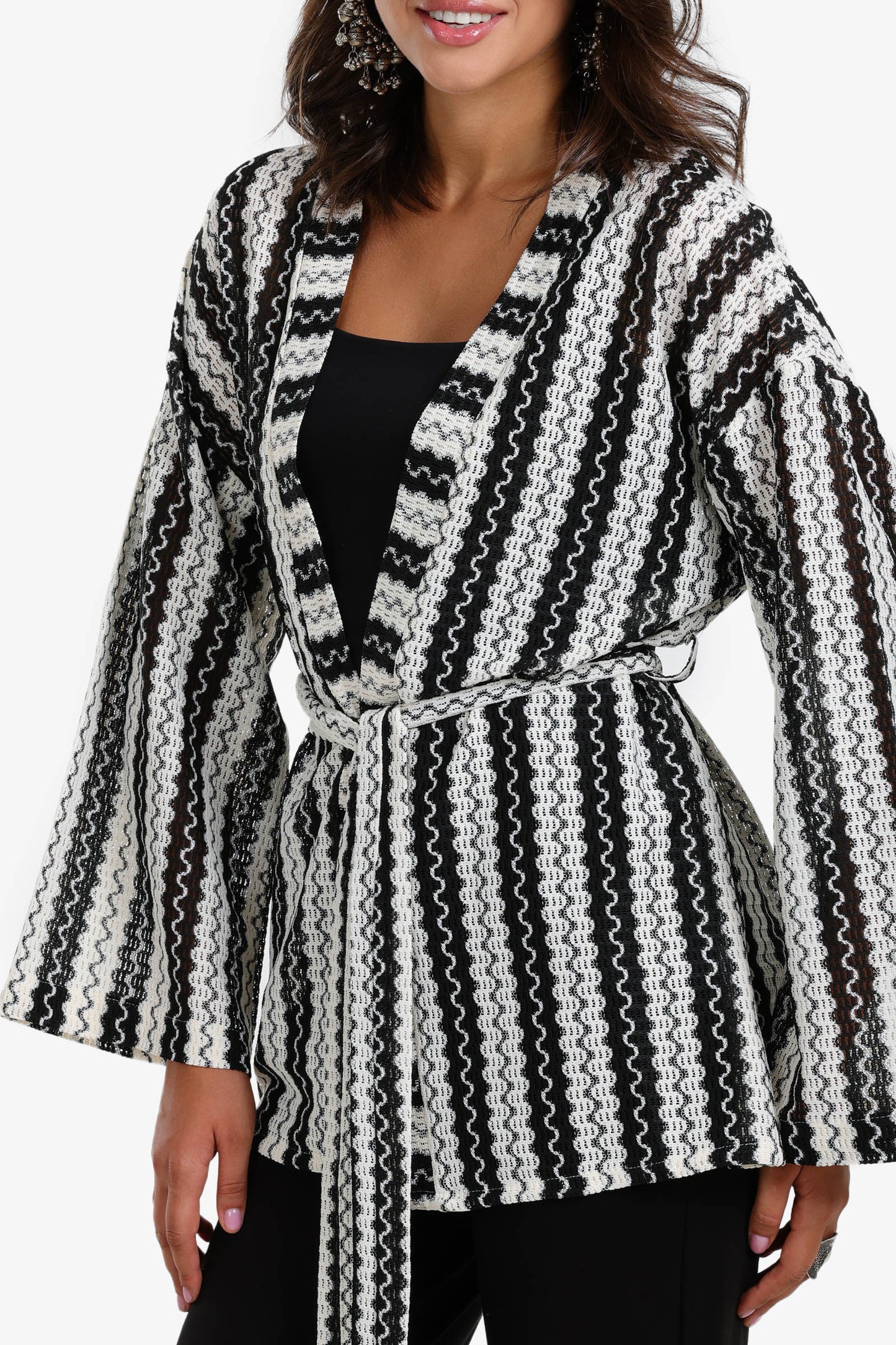 Striped Tencel Summer Cardigan