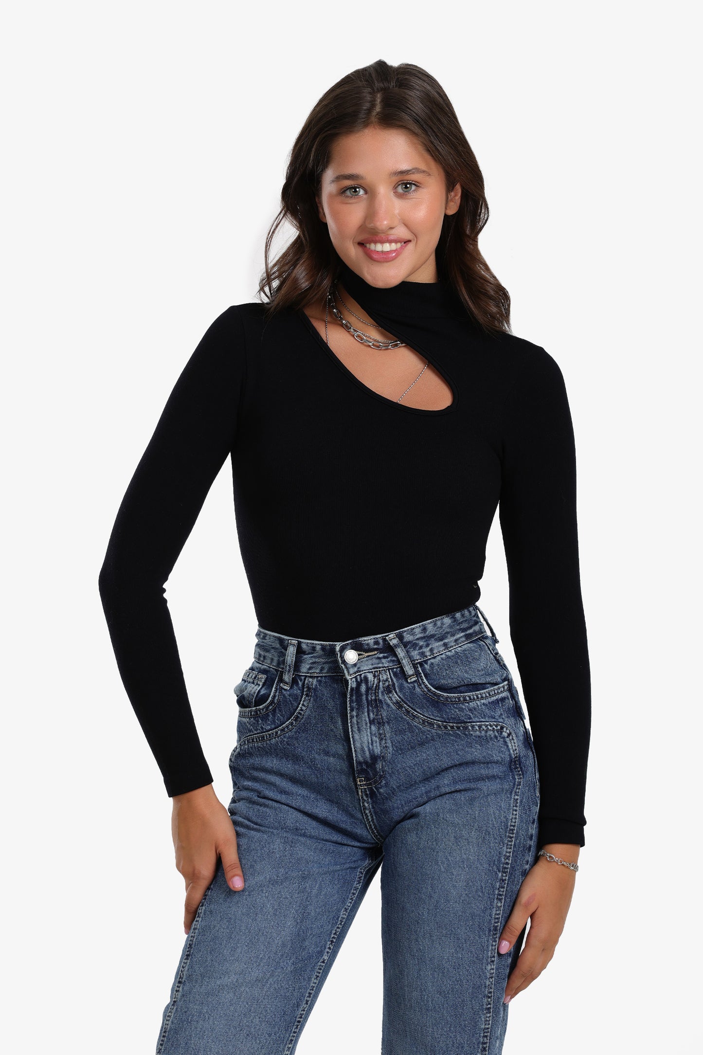 بودي سوت ميكروفايبر مضلع بفتحة 