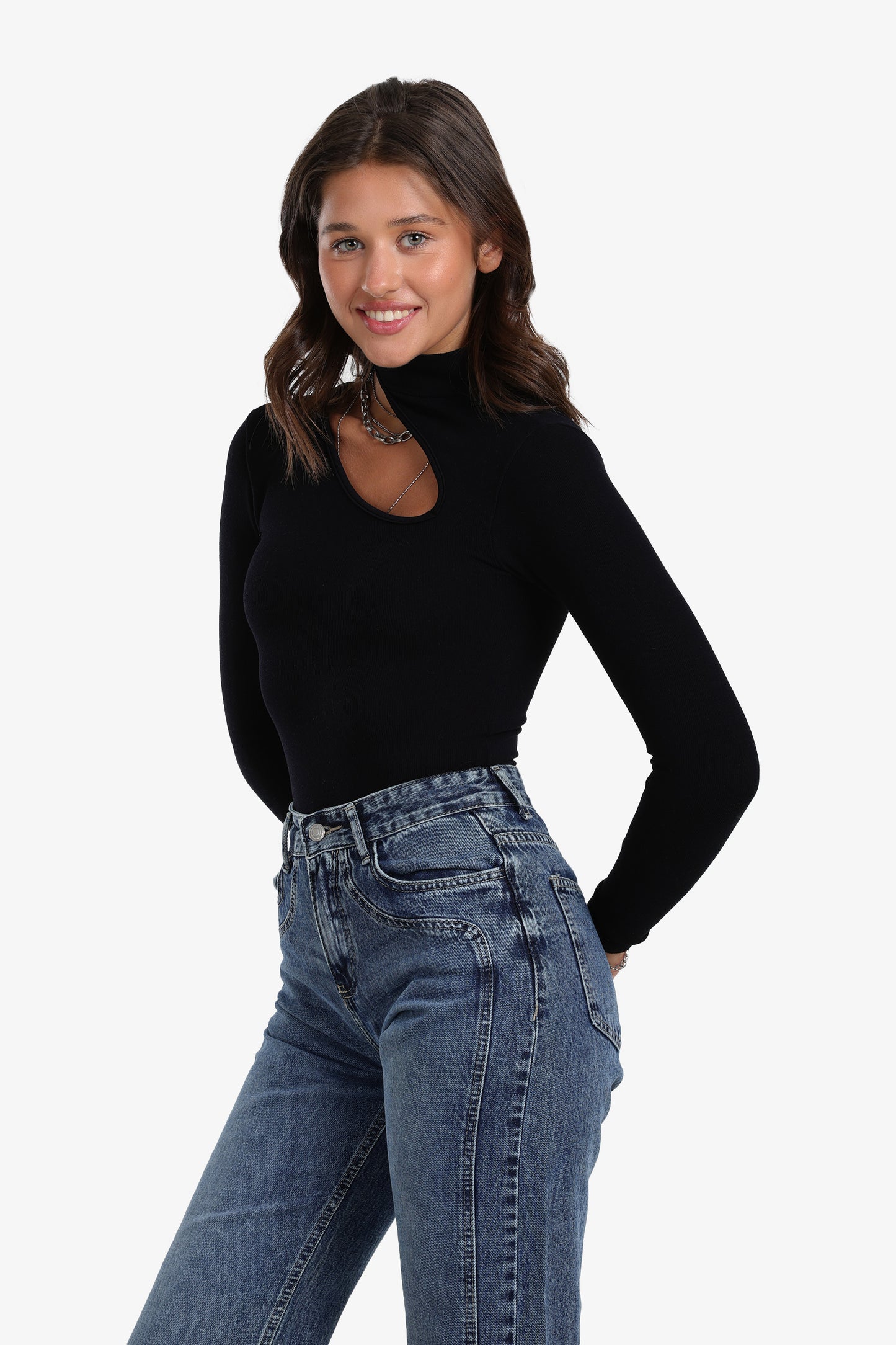 بودي سوت ميكروفايبر مضلع بفتحة 