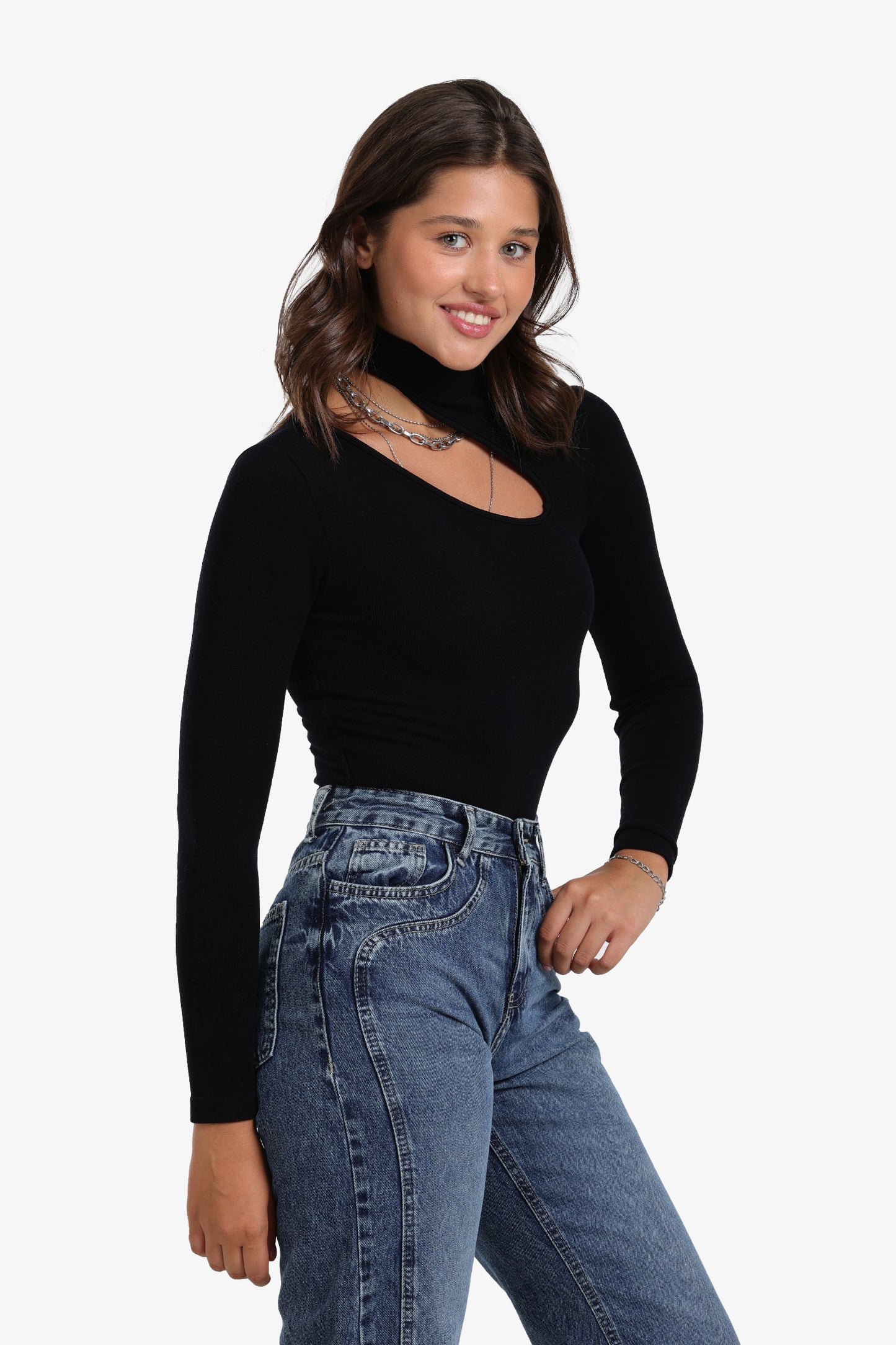 بودي سوت ميكروفايبر مضلع بفتحة 