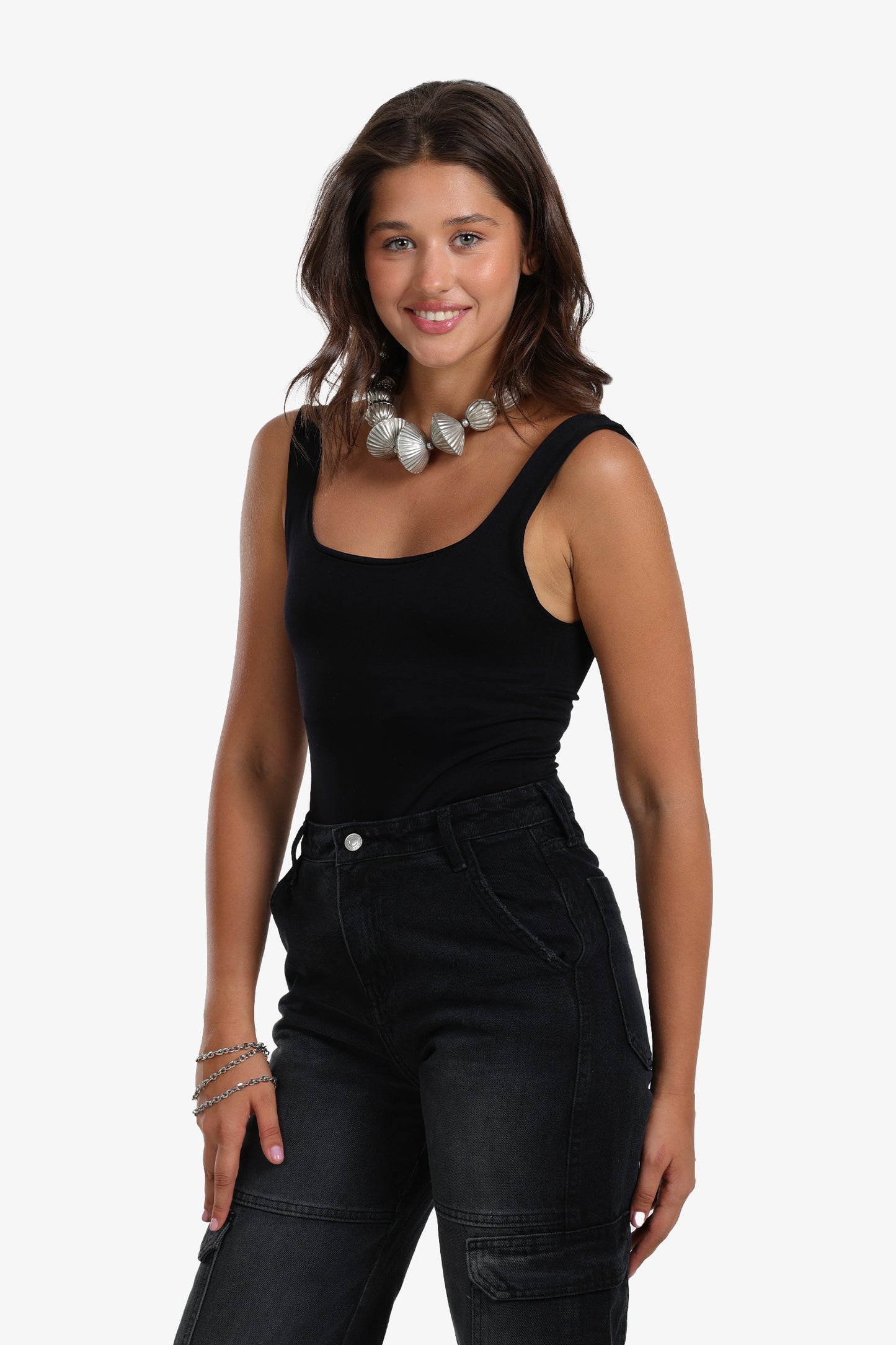 بودي سوت ميكروفايبر برقبة مربعة