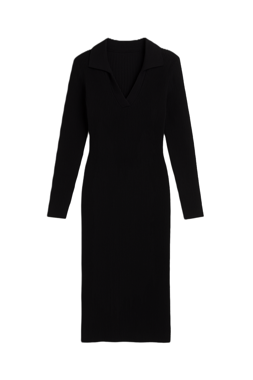  V فستان مضلع بياقة