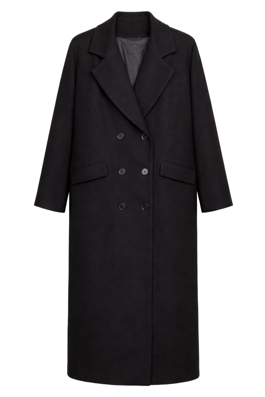 Midi Coat With Notch Collar