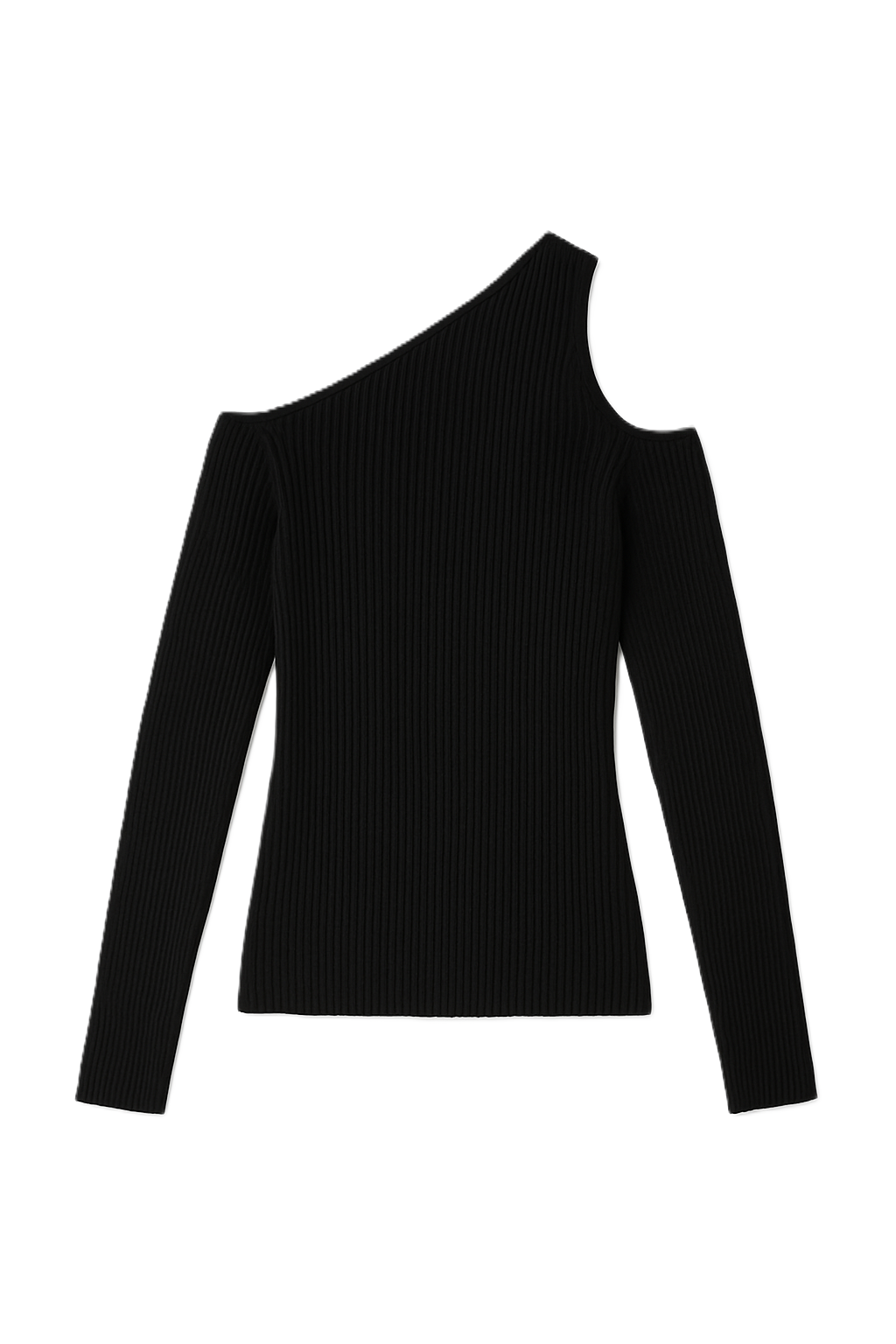 Cut-Out Ribbed Pullover