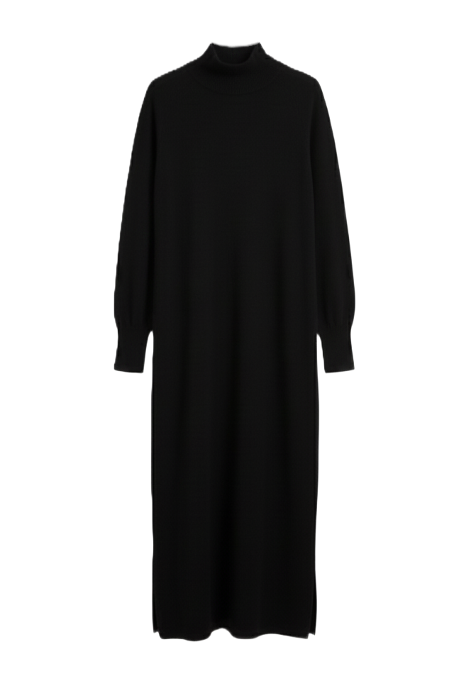 Turtle Neck Midi Dress