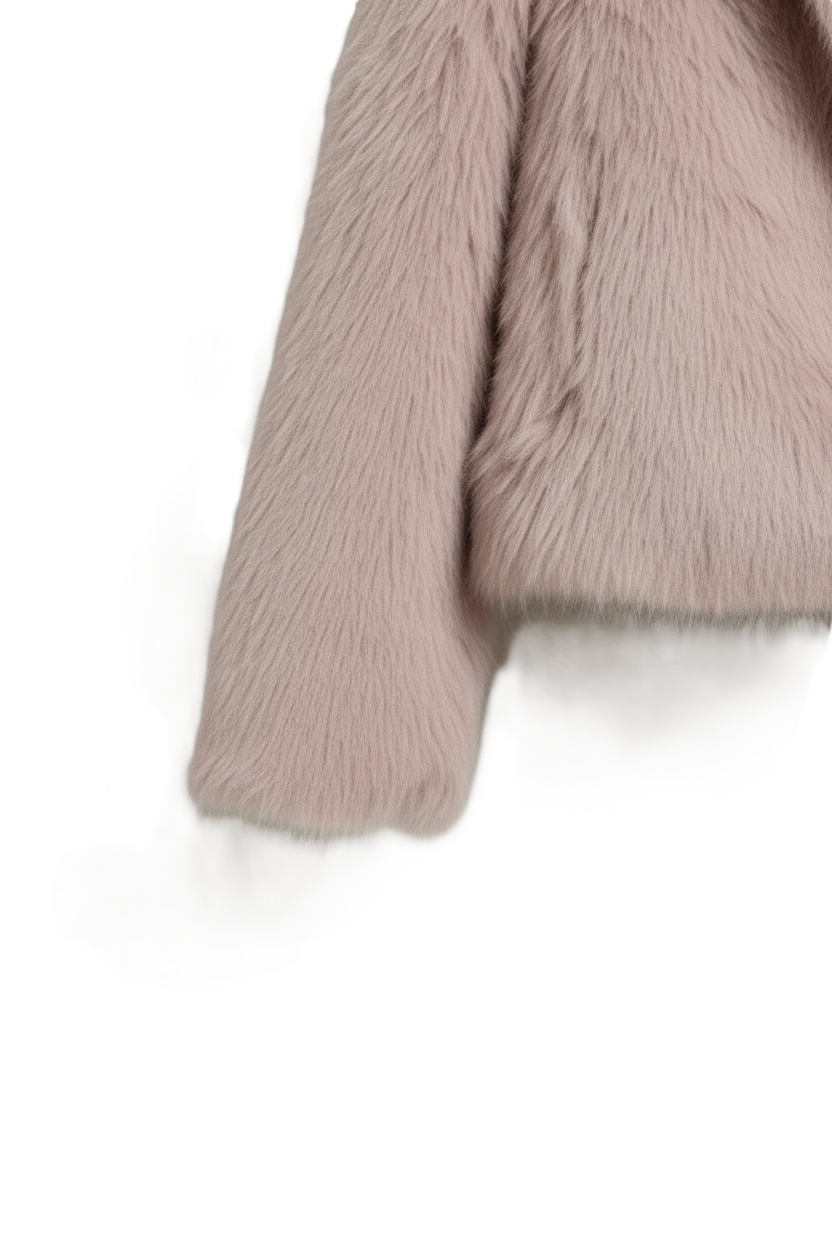 Open Neckline Fur Jacket