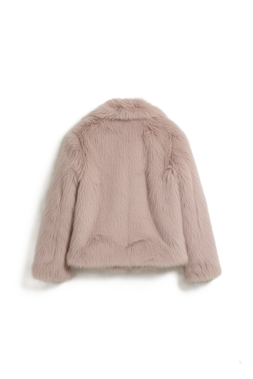 Open Neckline Fur Jacket