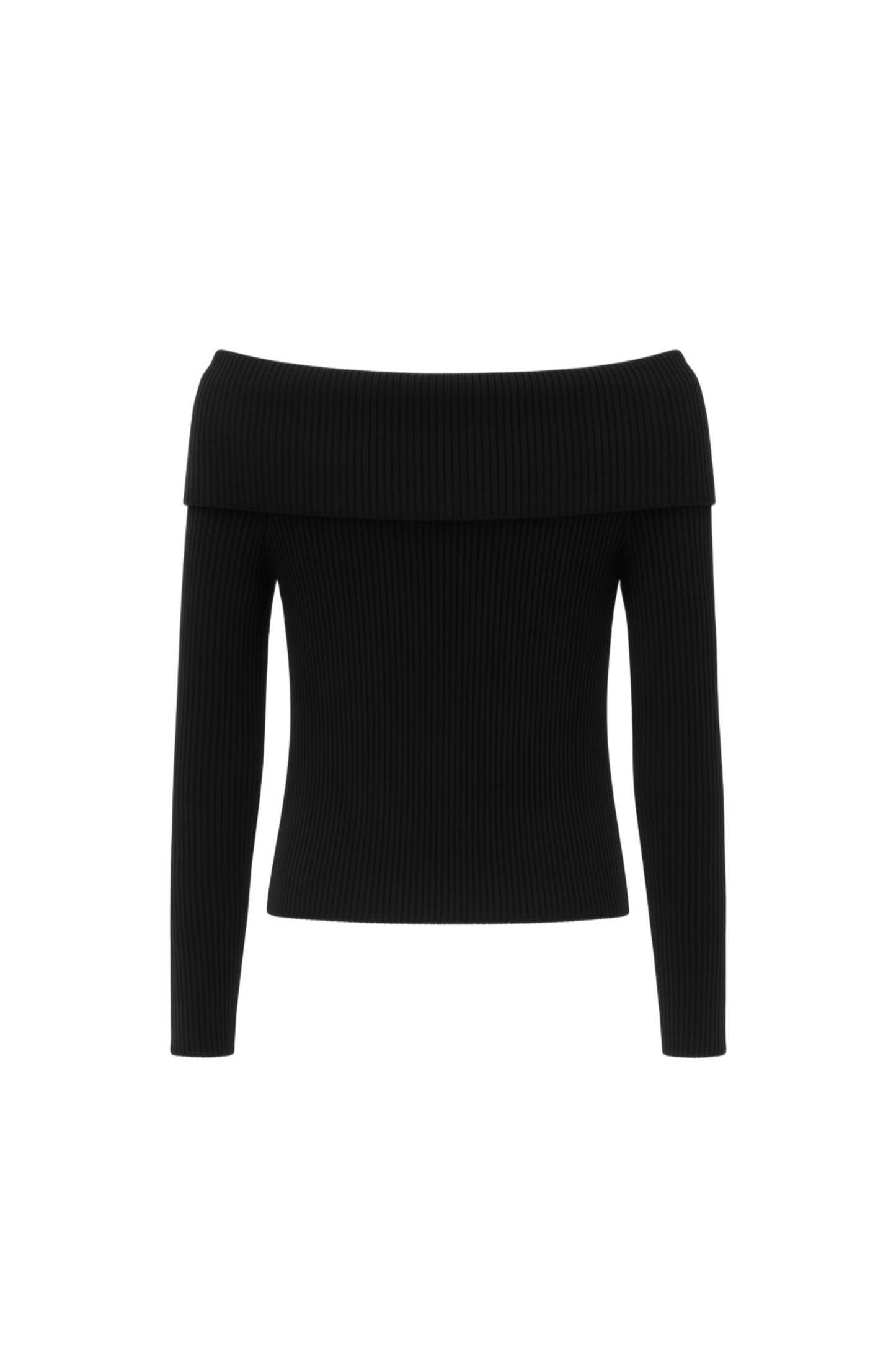 بلوفر مضلّع بأكتاف مكشوفة