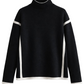 Contrast-Trim Wool Pullover