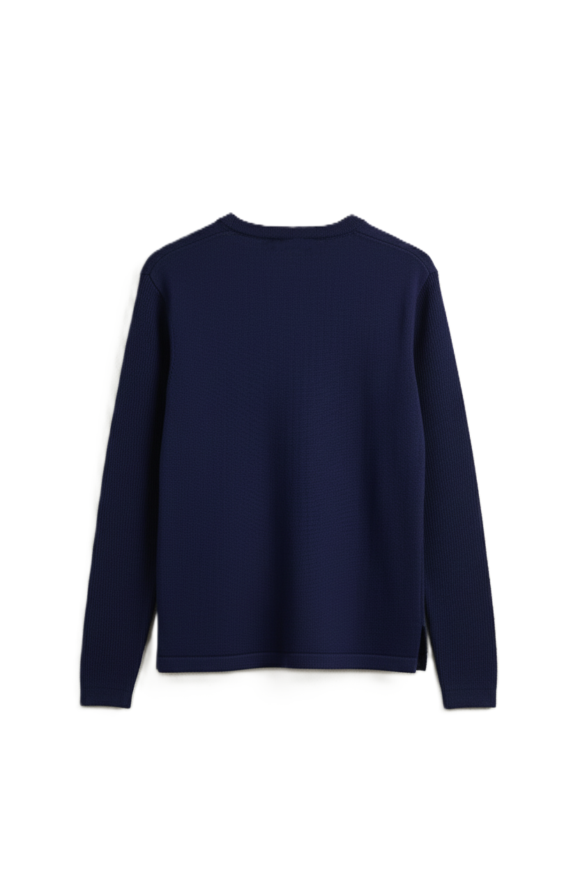 Ribbed Pullover with Side Buttons