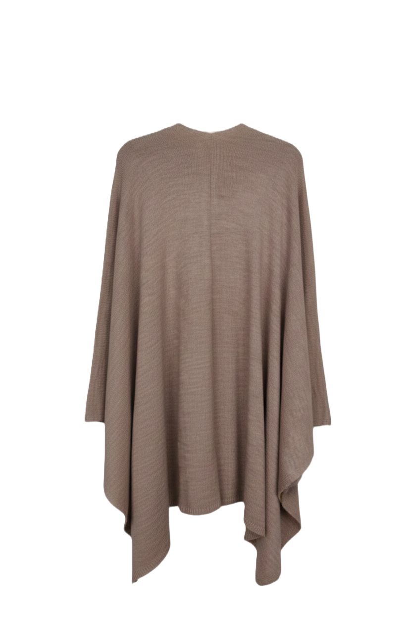 Asymmetric Knitted Poncho
