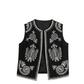 Embroidered Open Vest