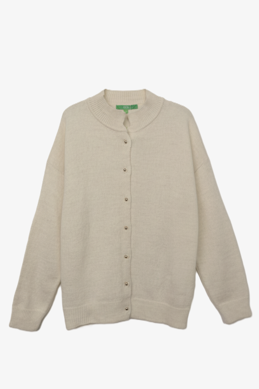 Knit Button-Front Cardigan