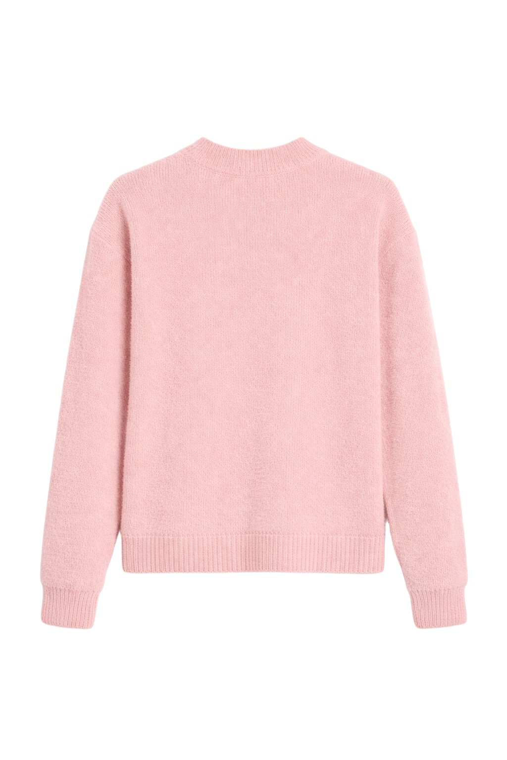 Crew-Neck Buttoned Cardigan