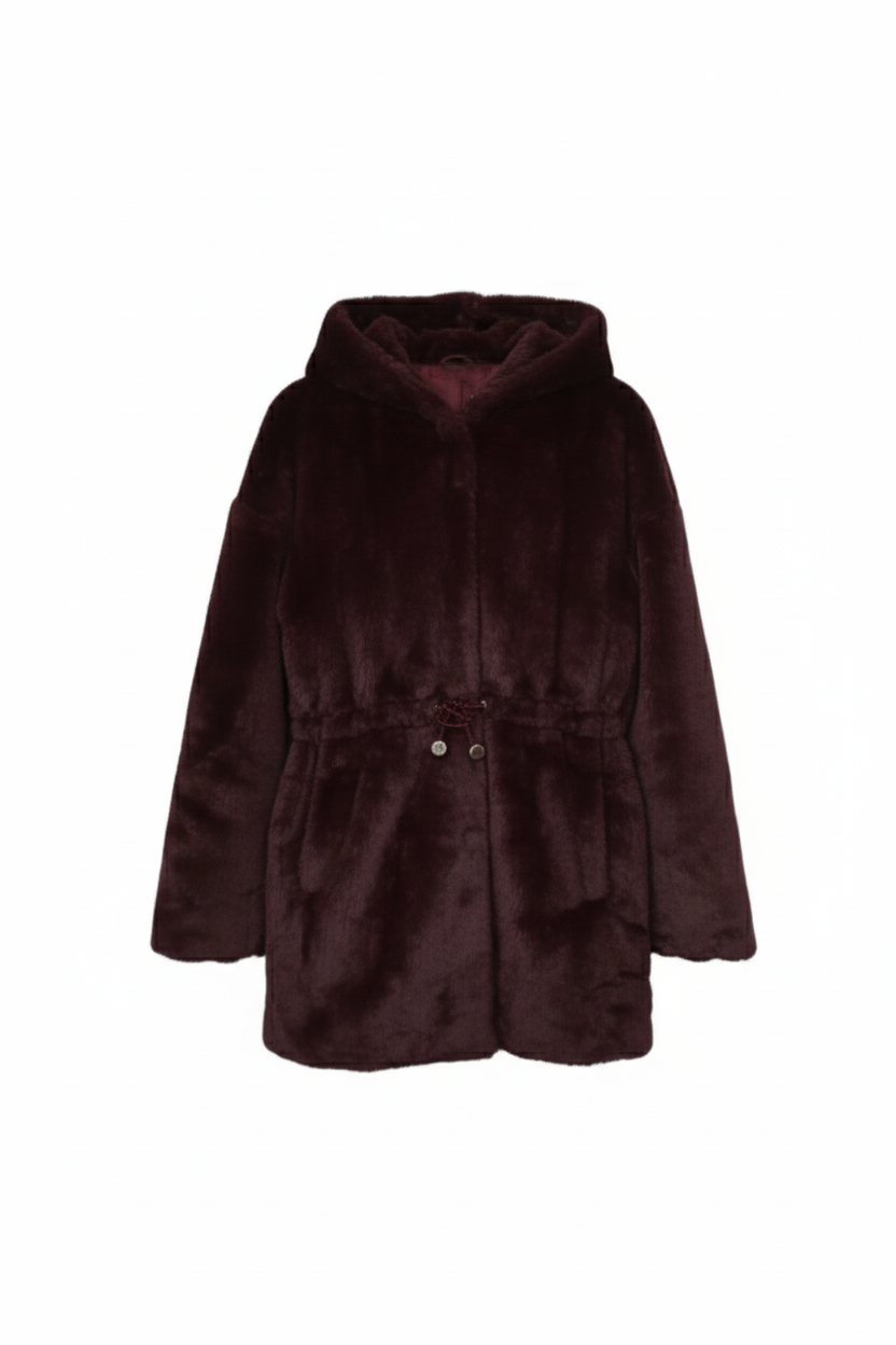 Hooded Faux Fur Coat