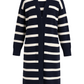 Striped Knit Midi Cardigan