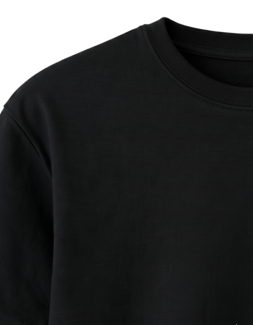 تيشيرت مريح بياقة مستديرة