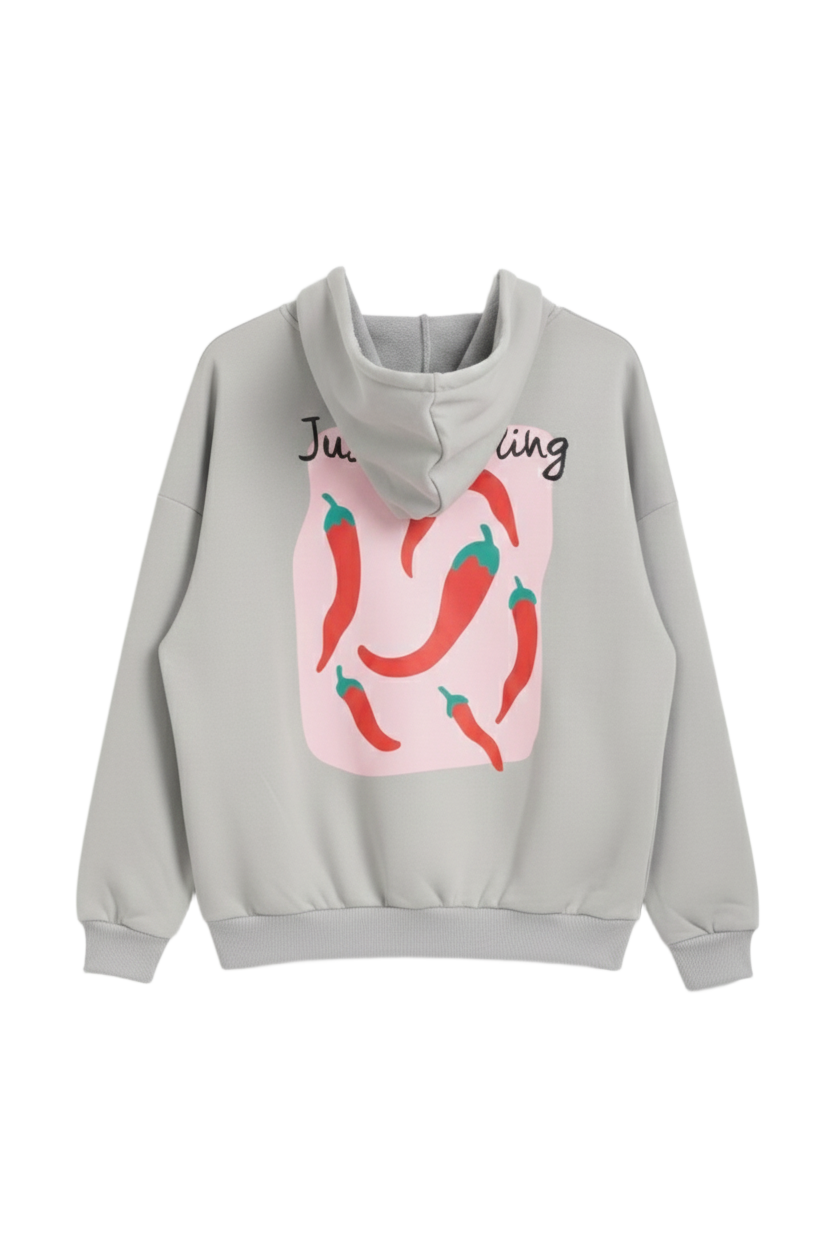 هودي مريح بظهر مطبوع