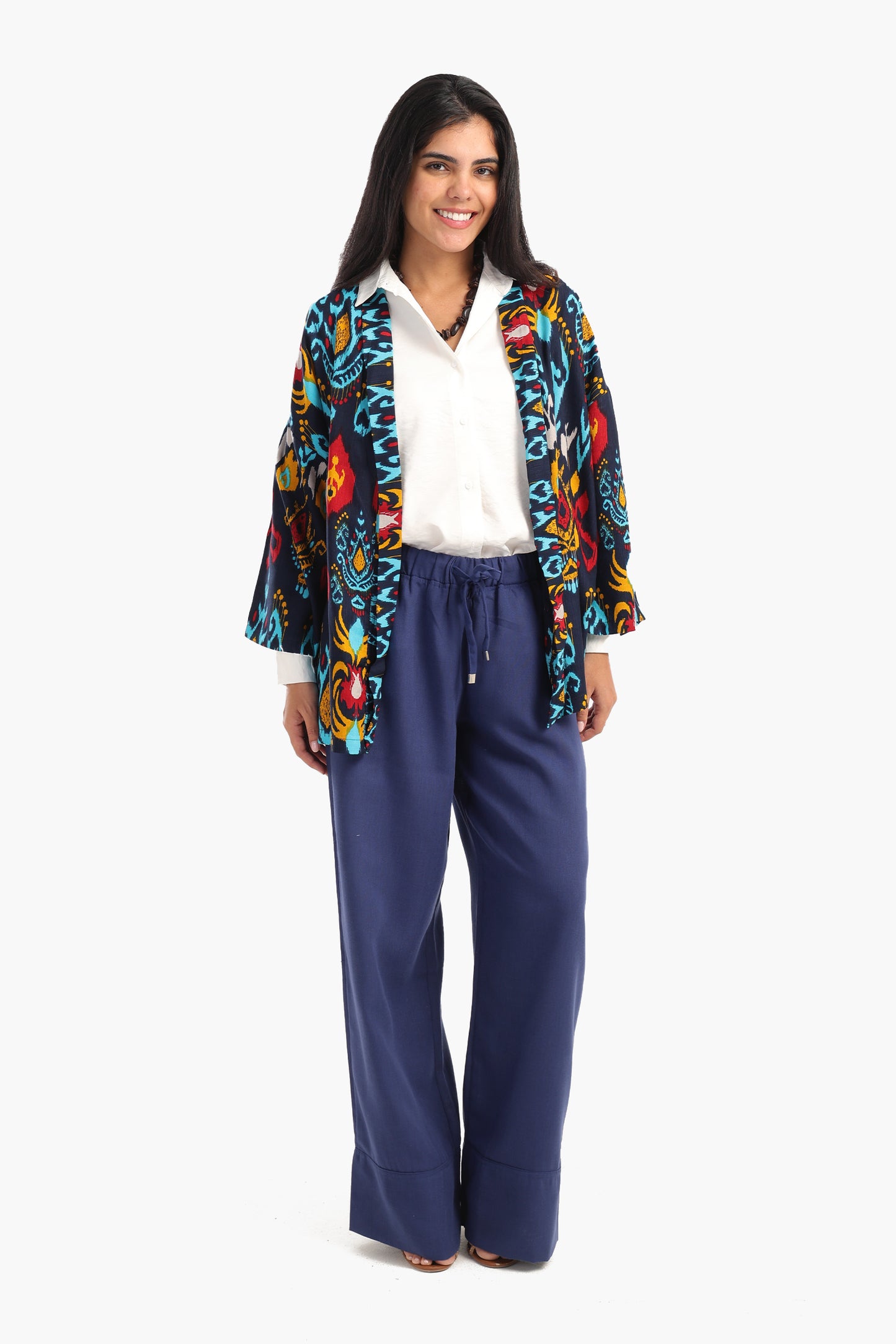 Elegant Printed Cardigan