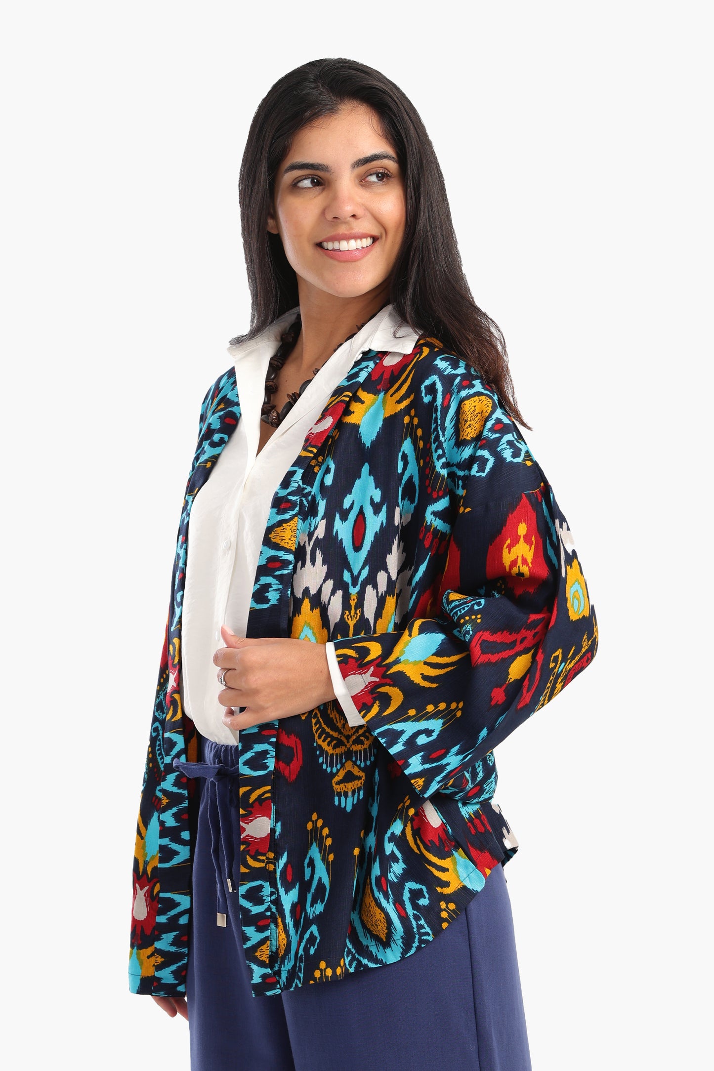 Elegant Printed Cardigan