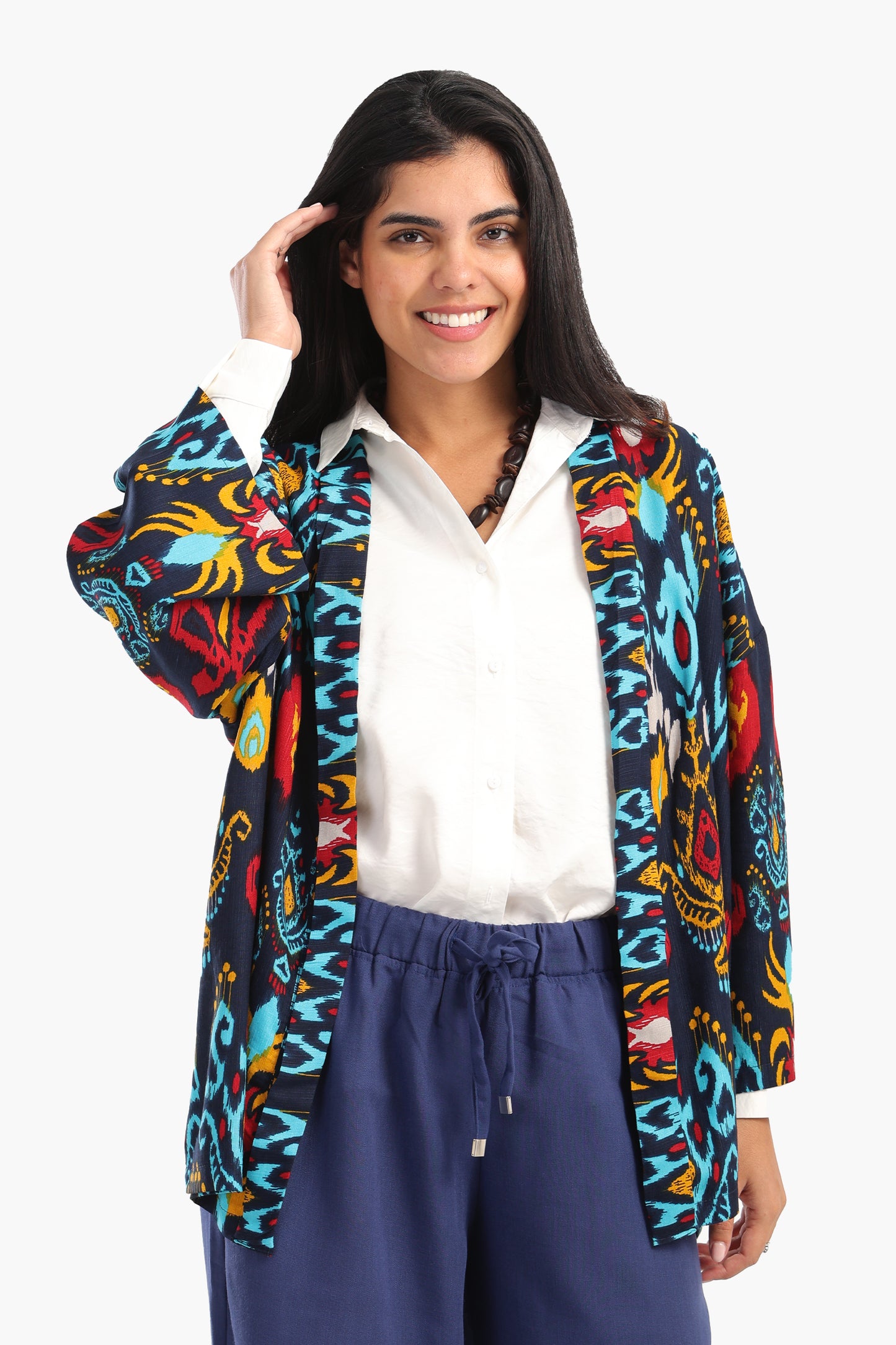 Elegant Printed Cardigan